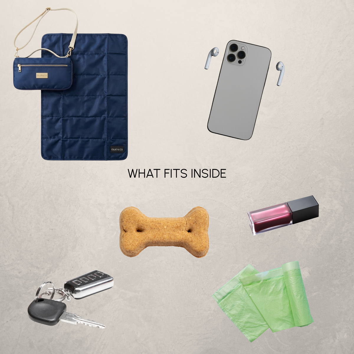 The Dog Mum Bag + Doga Mat Set - Midnight Blue