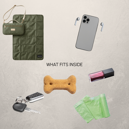 The Dog Mum Bag + Doga Mat Set - Olive