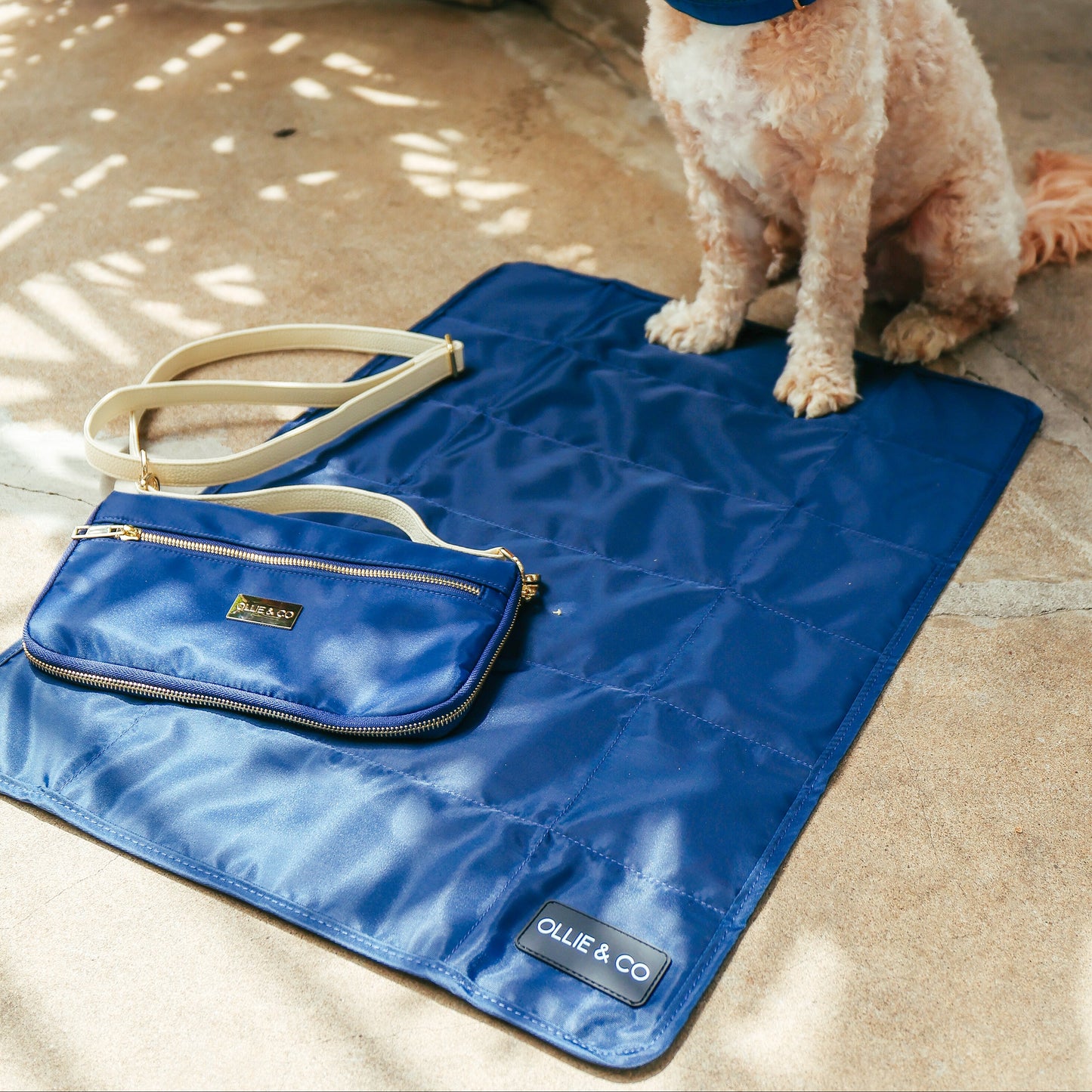 The Dog Mum Bag + Doga Mat Set - Midnight Blue